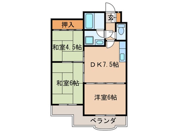 コクガパ－クキシの物件間取画像